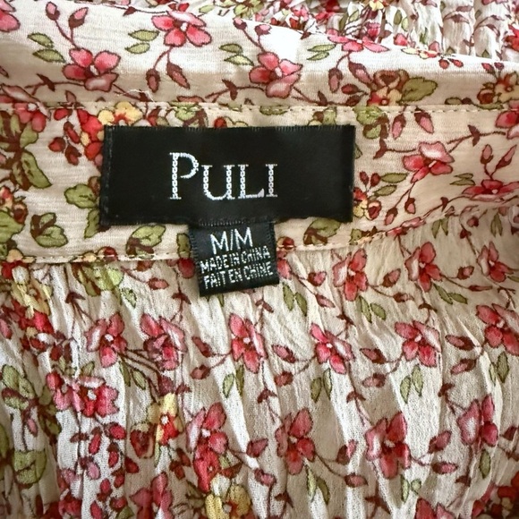 Vintage Floral Ruffle Blouse Size M - Picture 4 of 5